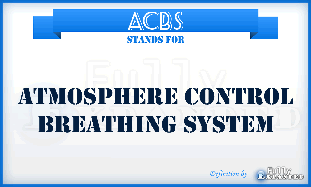 ACBS - Atmosphere Control Breathing System