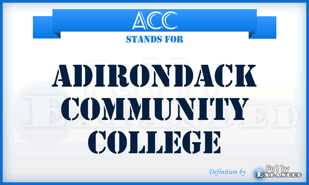 ACC - Adirondack Community College