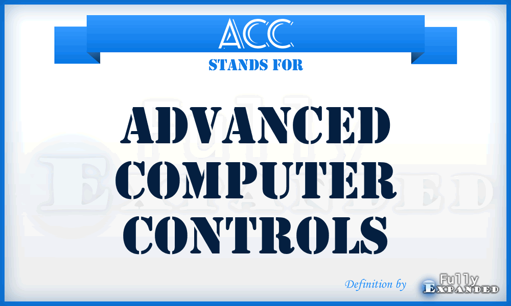 ACC - Advanced Computer Controls