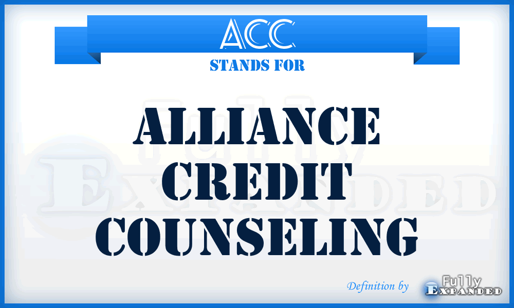 ACC - Alliance Credit Counseling