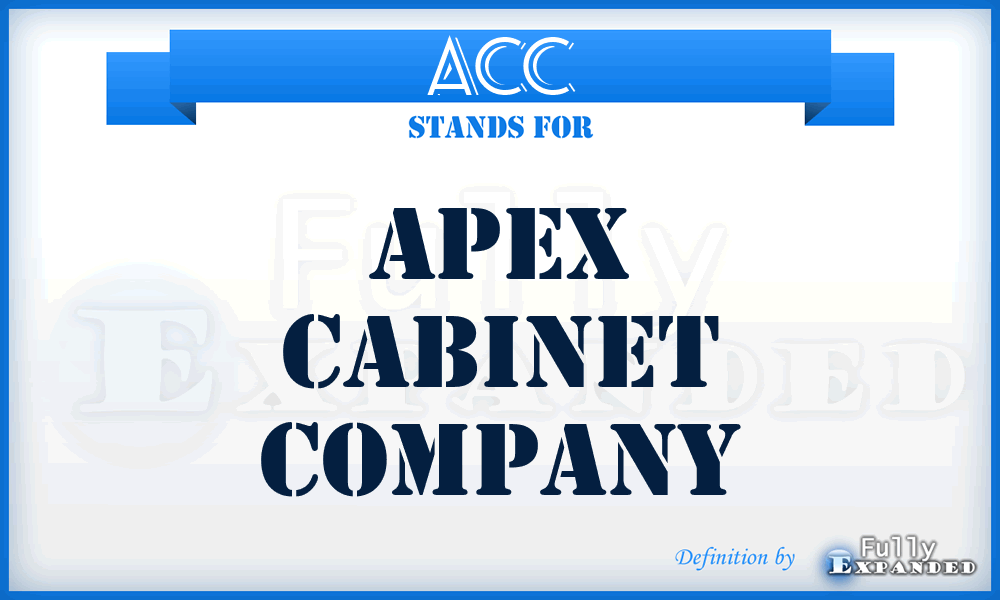 ACC - Apex Cabinet Company