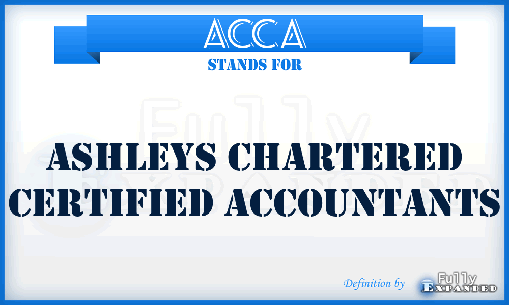 ACCA - Ashleys Chartered Certified Accountants