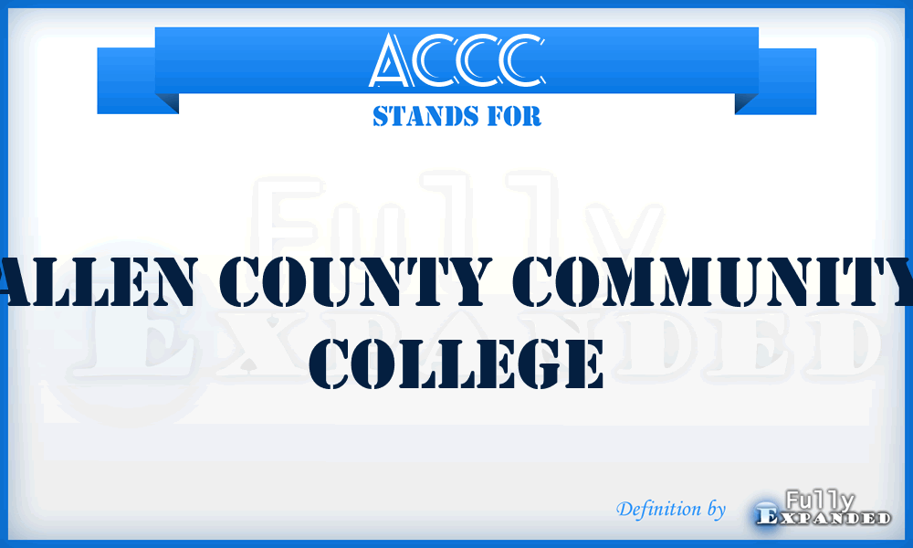 ACCC - Allen County Community College