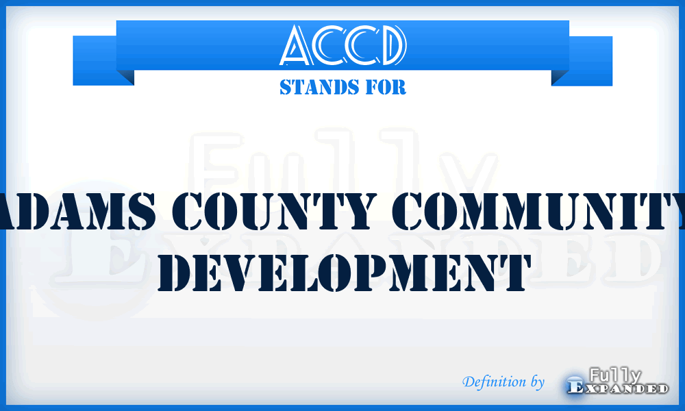 ACCD - Adams County Community Development