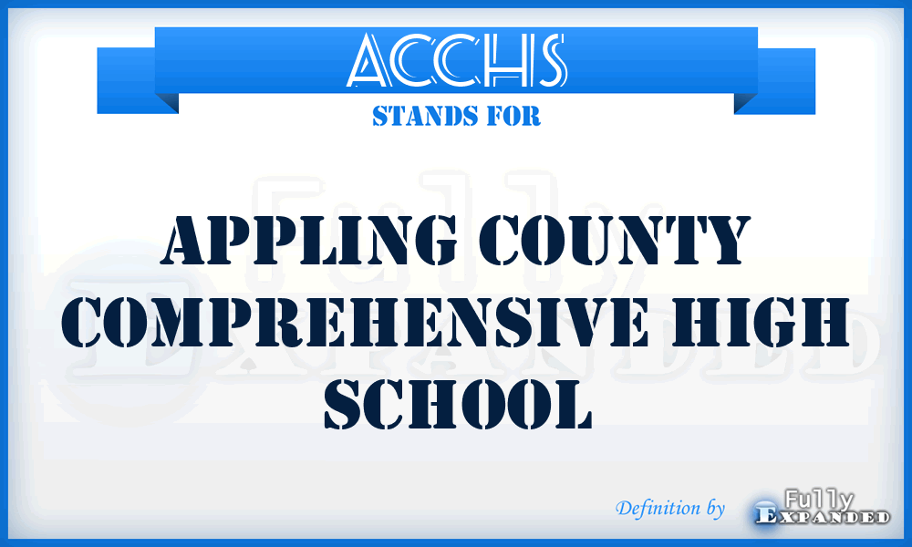 ACCHS - Appling County Comprehensive High School