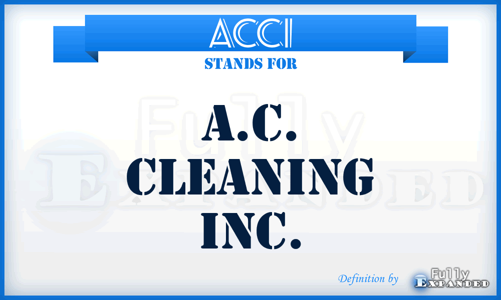 ACCI - A.C. Cleaning Inc.