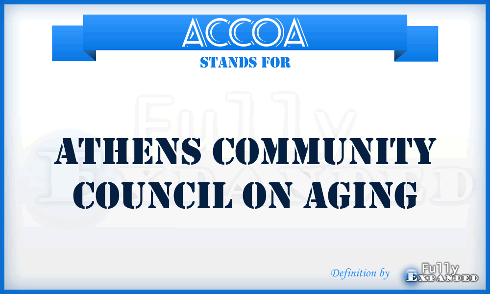 ACCOA - Athens Community Council On Aging