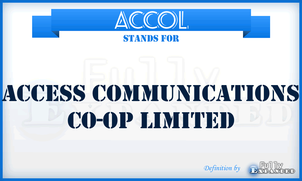 ACCOL - Access Communications Co-Op Limited