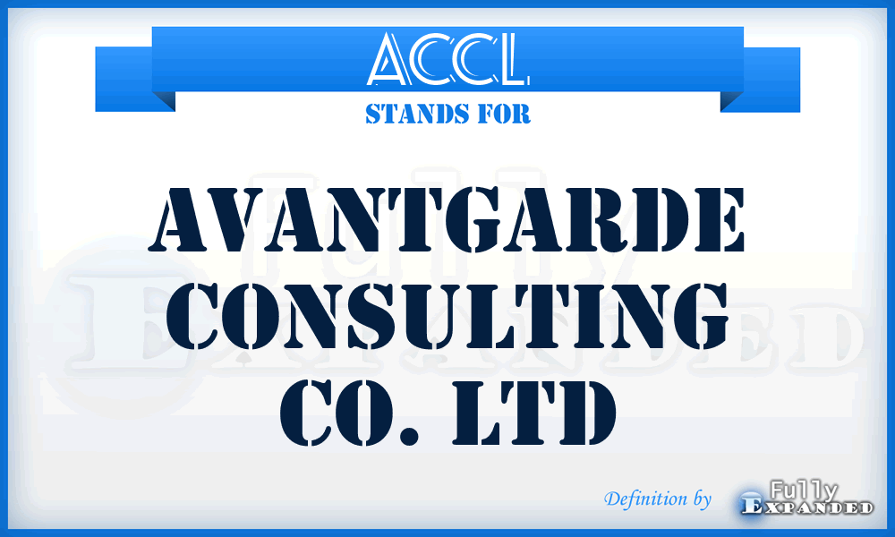 ACCL - Avantgarde Consulting Co. Ltd