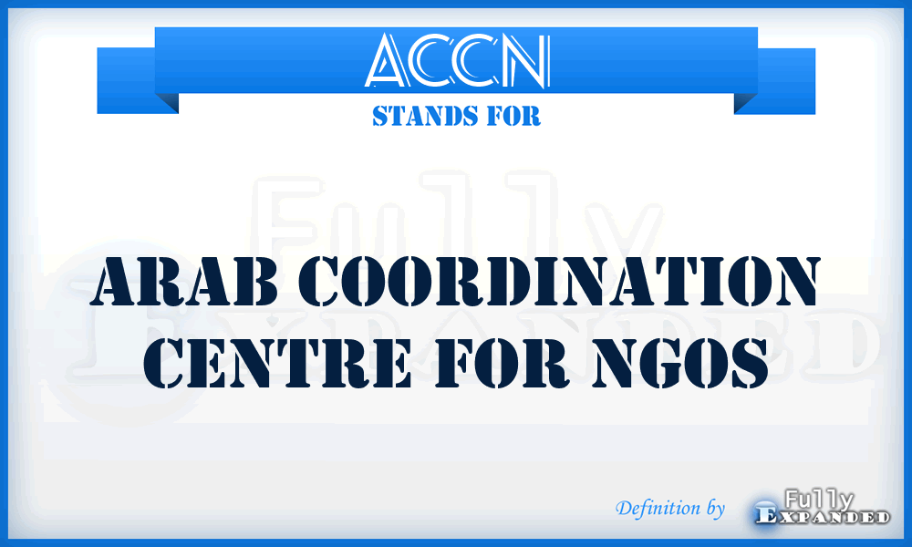 ACCN - Arab Coordination Centre for NGOs