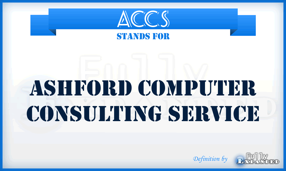 ACCS - Ashford Computer Consulting Service