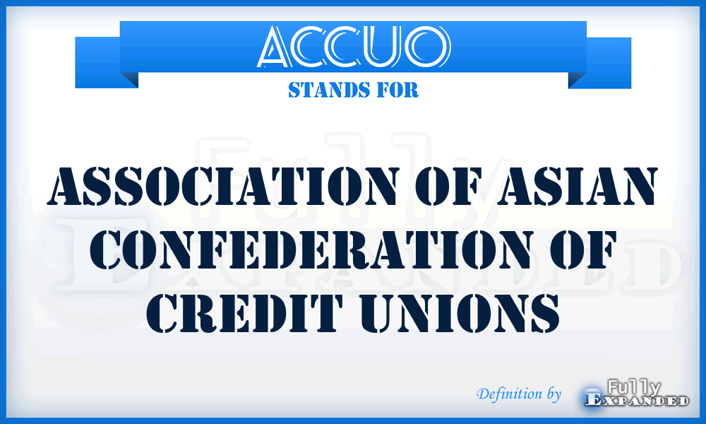 ACCU0 - Association of Asian Confederation of Credit Unions