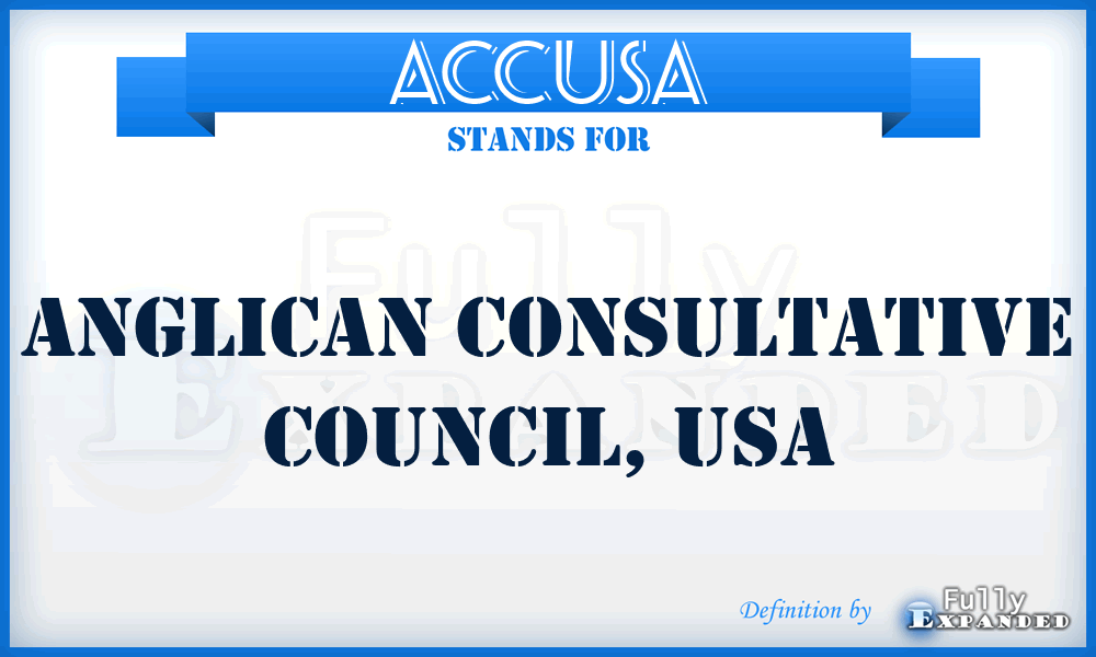 ACCUSA - Anglican Consultative Council, USA