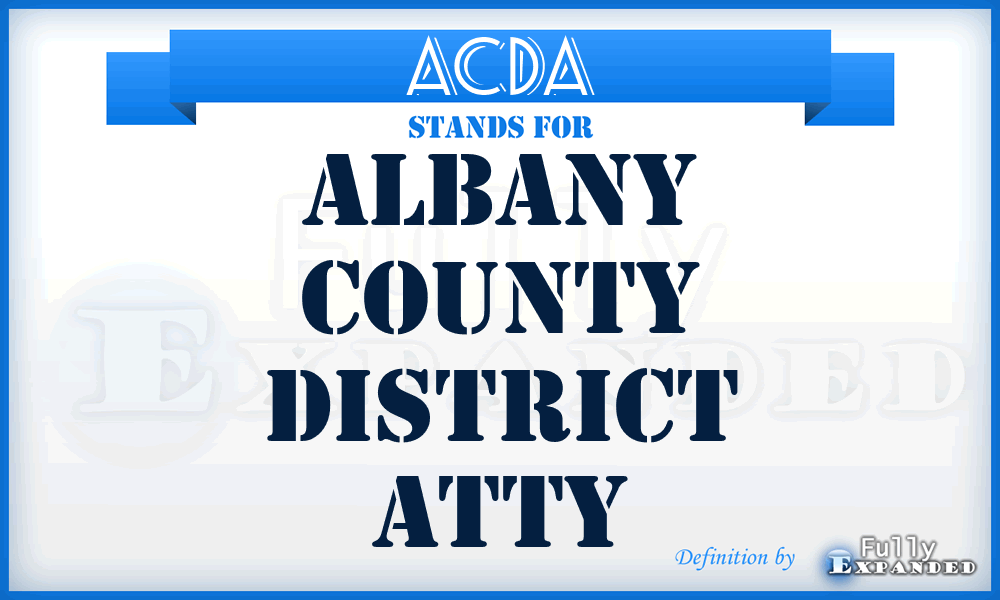 ACDA - Albany County District Atty