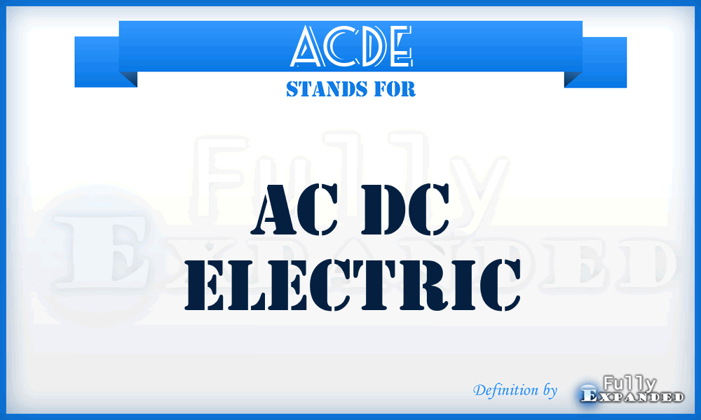 ACDE - AC Dc Electric