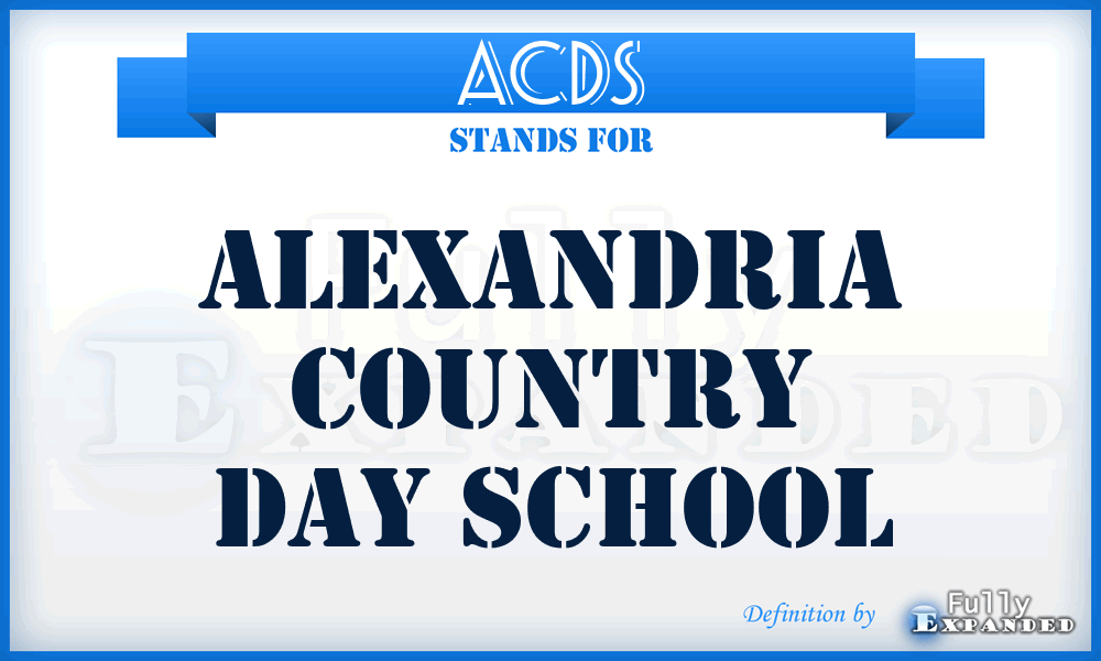 ACDS - Alexandria Country Day School