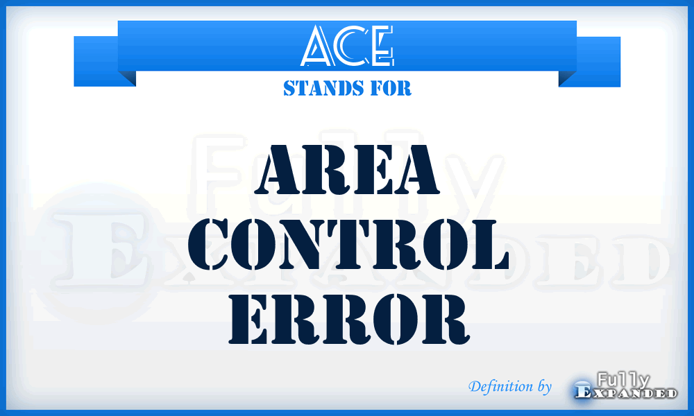 ACE - Area Control Error