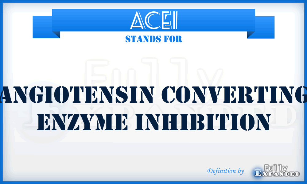 ACEI - Angiotensin Converting Enzyme Inhibition