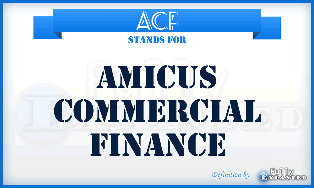 ACF - Amicus Commercial Finance