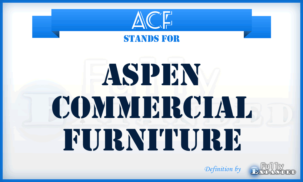 ACF - Aspen Commercial Furniture