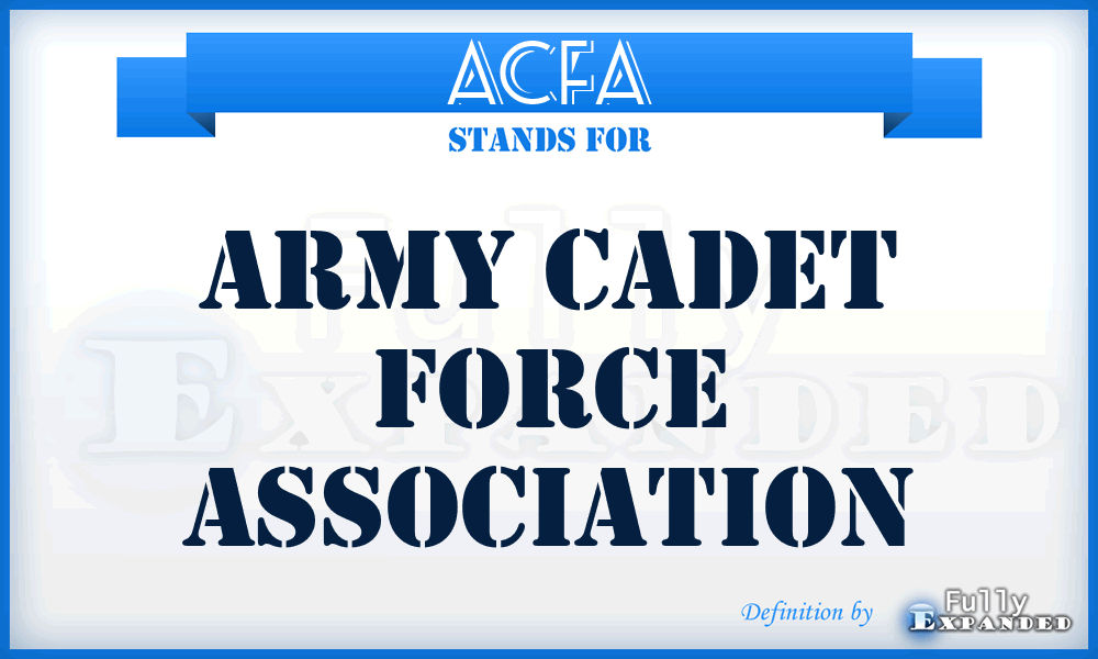 ACFA - Army Cadet Force Association