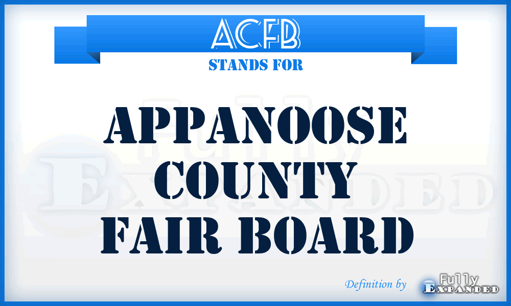 ACFB - Appanoose County Fair Board
