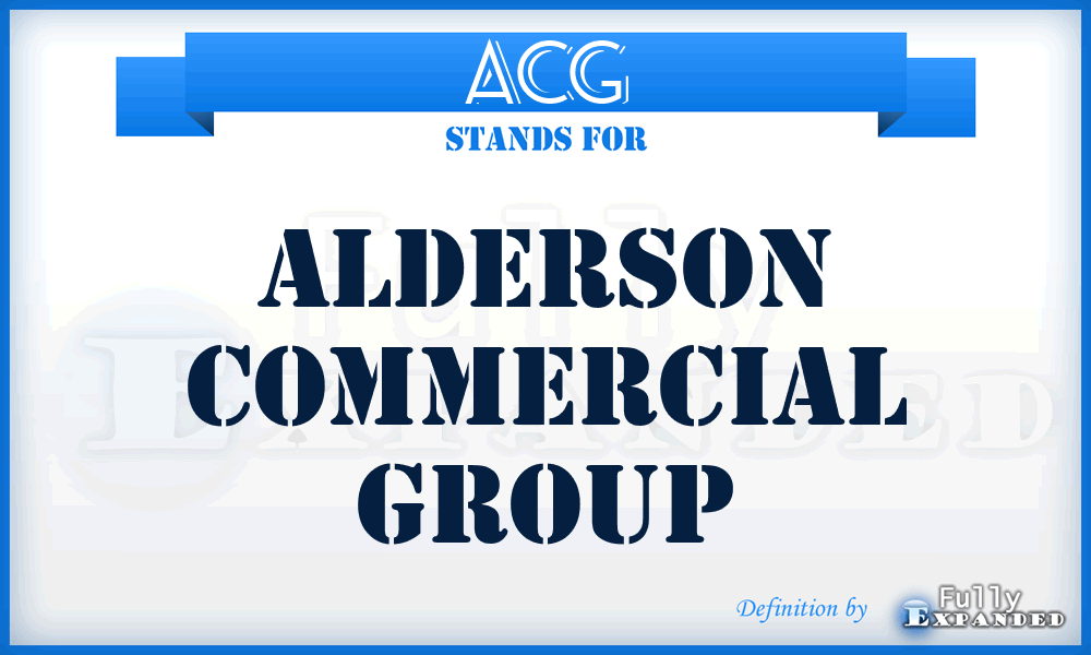 ACG - Alderson Commercial Group