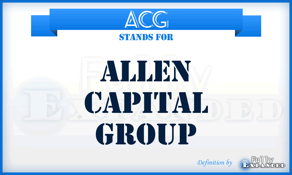 ACG - Allen Capital Group