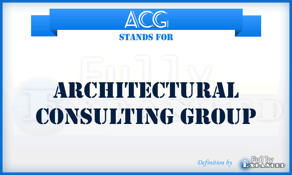 ACG - Architectural Consulting Group