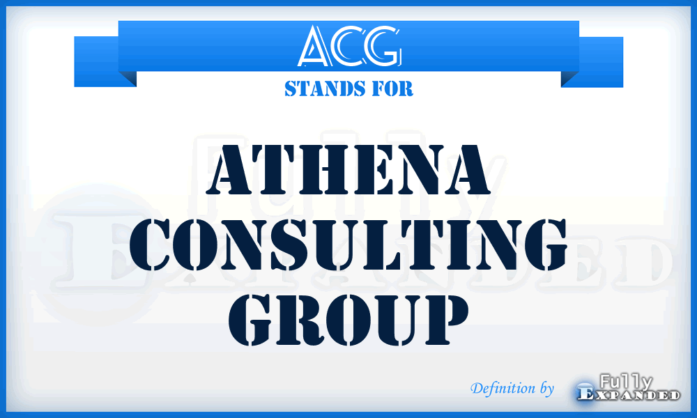 ACG - Athena Consulting Group