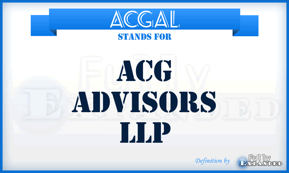 ACGAL - ACG Advisors LLP