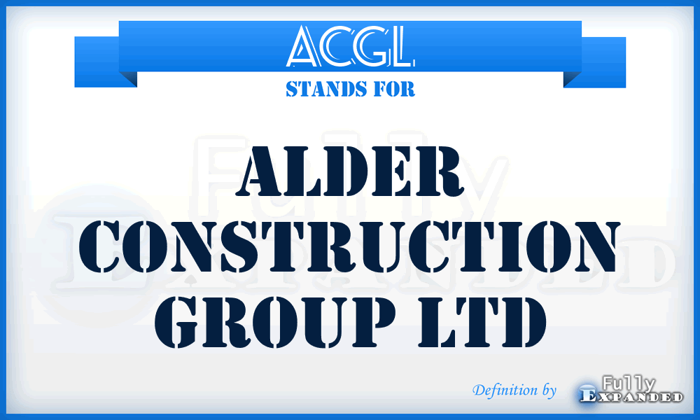 ACGL - Alder Construction Group Ltd