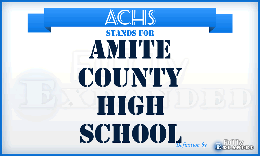 ACHS - Amite County High School