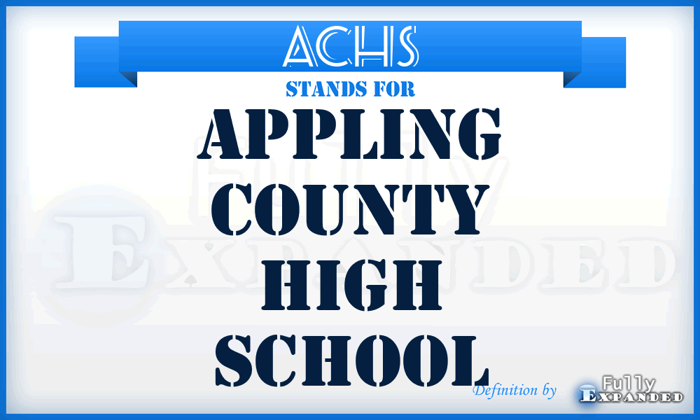 ACHS - Appling County High School