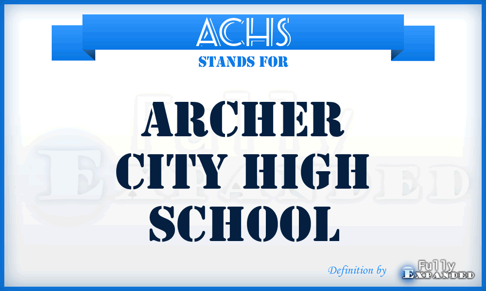 ACHS - Archer City High School