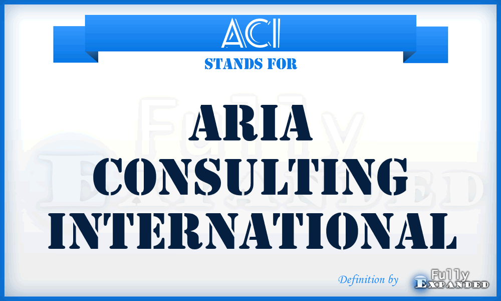 ACI - Aria Consulting International