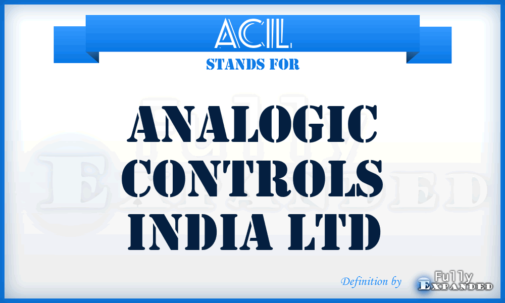 ACIL - Analogic Controls India Ltd