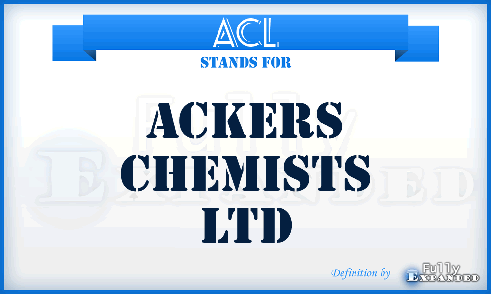 ACL - Ackers Chemists Ltd