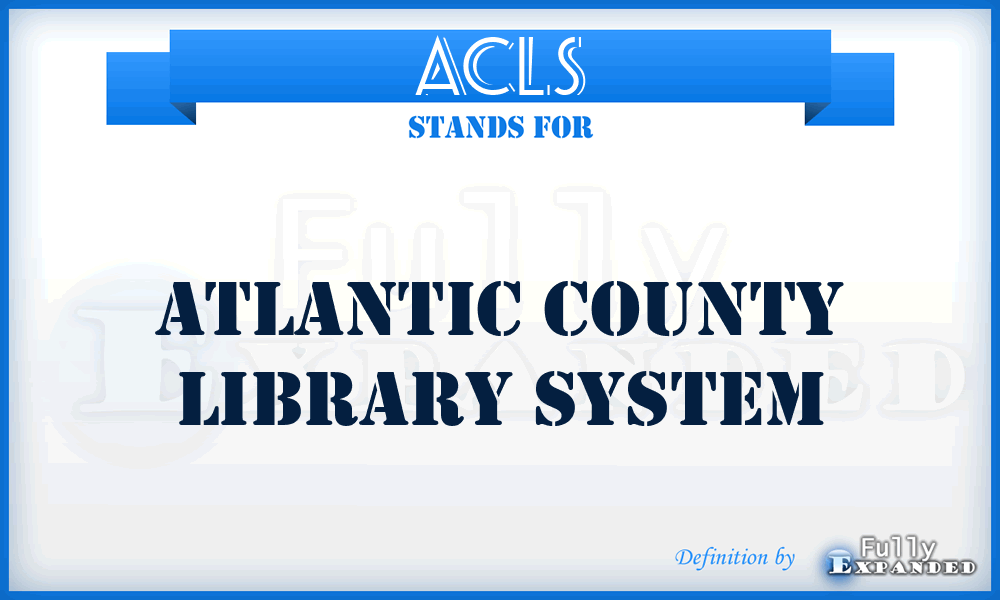 ACLS - Atlantic County Library System