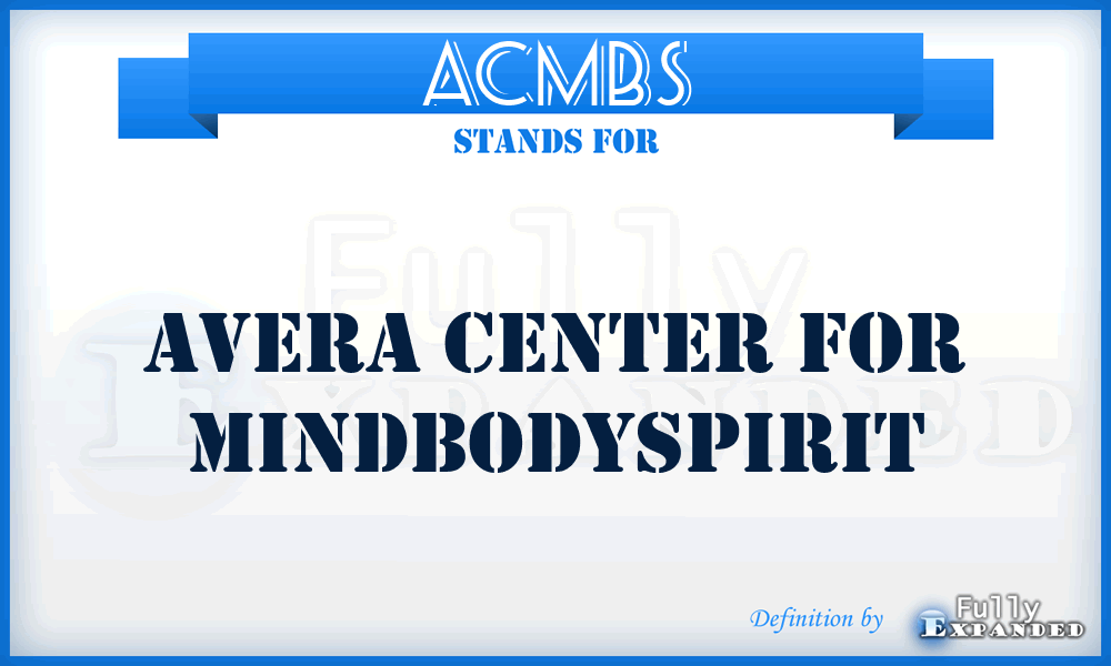 ACMBS - Avera Center for MindBodySpirit