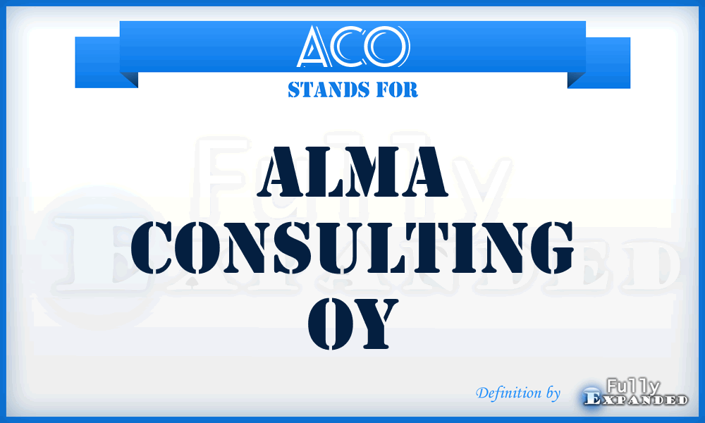 ACO - Alma Consulting Oy