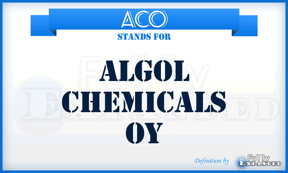ACO - Algol Chemicals Oy