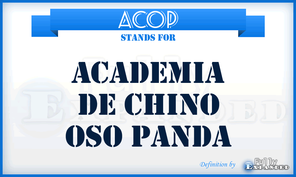 ACOP - Academia de Chino Oso Panda