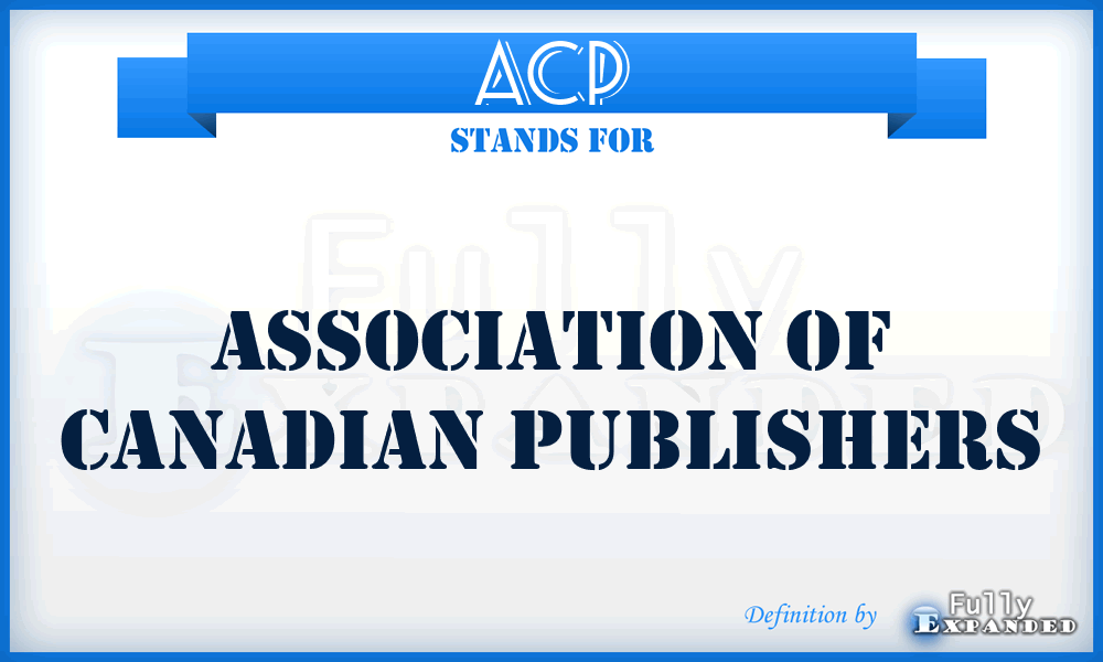 ACP - Association of Canadian Publishers