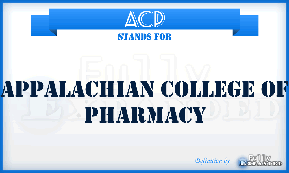 ACP - Appalachian College of Pharmacy