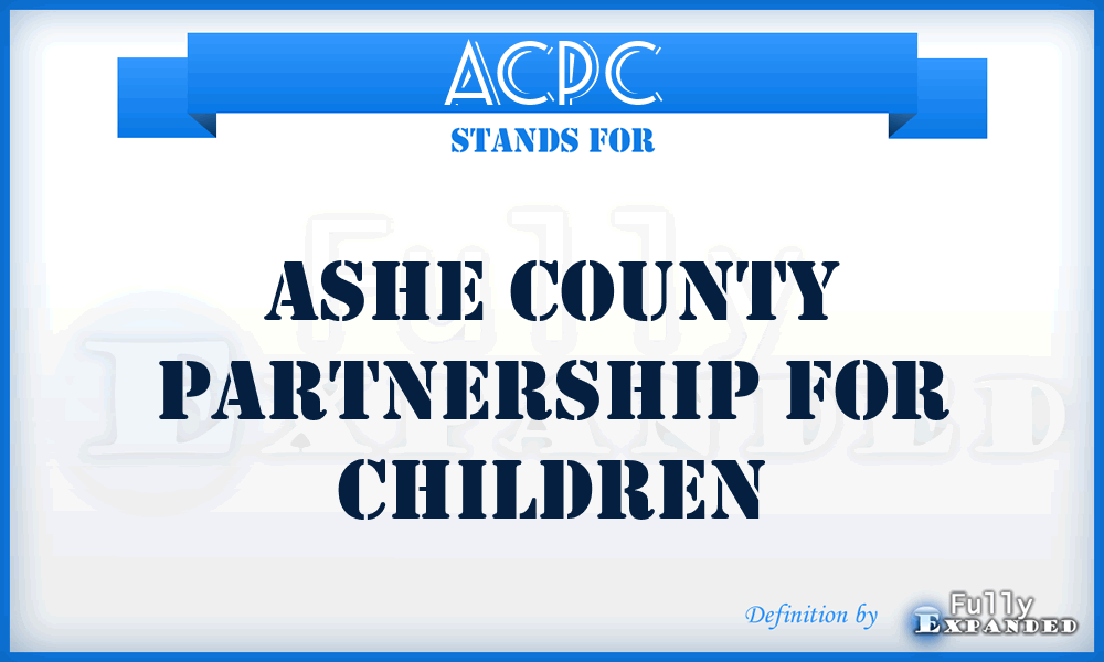 ACPC - Ashe County Partnership for Children