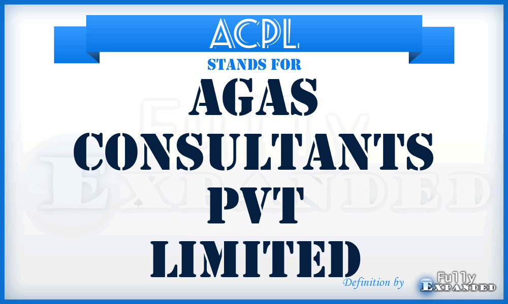 ACPL - Agas Consultants Pvt Limited