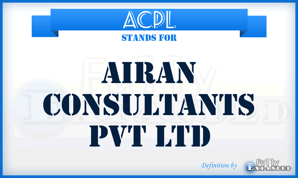 ACPL - Airan Consultants Pvt Ltd