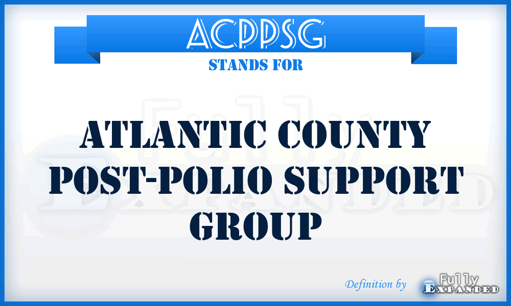 ACPPSG - Atlantic County Post-Polio Support Group