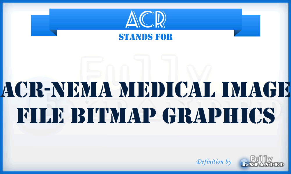 ACR - ACR-NEMA medical image file Bitmap graphics